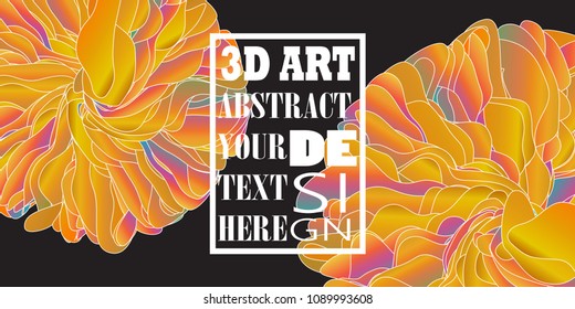 Abstract Background Texture And Minimal Covers Design. 3D Art & Abstract Your Text Here. Flower Pattern Design Color. For Card, Placards, Banners, Presentations. Vector Illustration. Eps10.