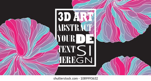 Abstract Background Texture And Minimal Covers Design. 3D Art & Abstract Your Text Here. Flower Pattern Design Color. For Card, Placards, Banners, Presentations. Vector Illustration. Eps10.