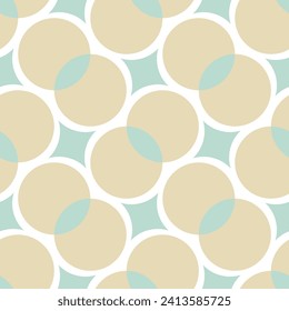 Abstract background texture. Retro seamless pattern with circles vector background.