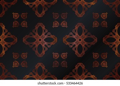 abstract background texture tracery vintage retro pattern in shades of bronze