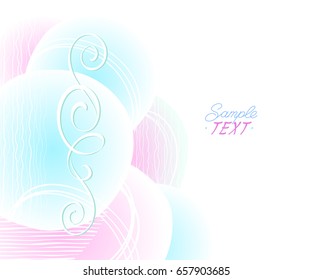 Abstract background textured balls.Vector illustration.Space for text. White , pink, blue .