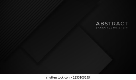 Abstract Background Textured with Dark Black Paper Layers. Usable for Decorative web layout, Poster, Banner, Corporate Brochure and Seminar Template Design