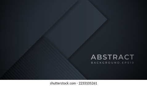 Resumen de fondo texturado con capas oscuras de papel de la Marina Negra. Usable para diseño web decorativo, póster, banner, folleto corporativo y diseño de plantillas de seminarios