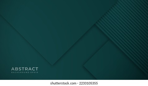 Abstract Background Textured with Dark Green Paper Layers. Usable for Decorative web layout, Poster, Banner, Corporate Brochure and Seminar Template Design