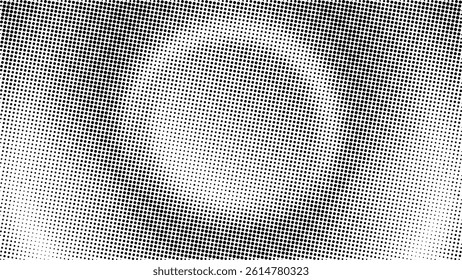 Abstract background  with a textured swirling pattern created by varying sizes and densities of black dots.