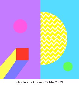 Abstract background or textures with various shapes and colorful patterns.