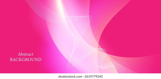 An abstract background that emphasizes bright pink tones. White lines are added to create depth and movement in the image. These lines add softness and interest to the background.
