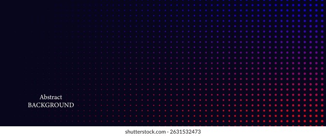 An abstract background that features tiny dots scattered in curves and lines on a black background. These dots are red and blue.