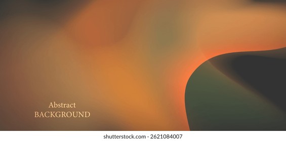 An abstract background that uses warm tones such as orange, brown and green in a harmonious blend, with a blur that emphasizes the softness of the colors and flowing shapes.