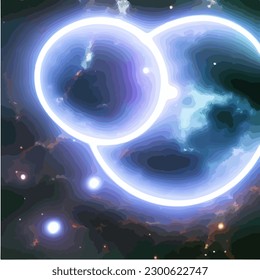 Antecedentes abstractos en el tema del universo cósmico, ilustración del vector EPS 10 