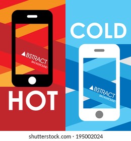 Abstract background with theme of red and blue 