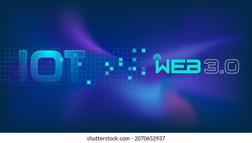 Abstract background with the theme of web 3.0 and internet of things, turning point of digital age