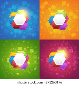 Abstract Background Theme, Web Banner Vector Set