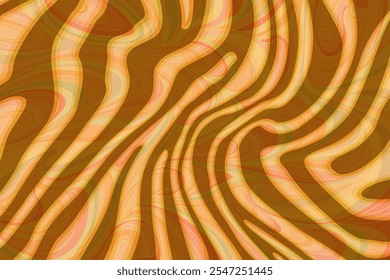 Abstract background with thick textured squiggly lines - hand drawn vector illustration.