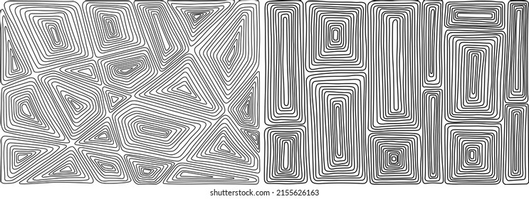 Antecedentes abstractos. Ligeras líneas negras sobre blanco. Arte de degradado de oro vectorial. Plantilla de diseño de portada.