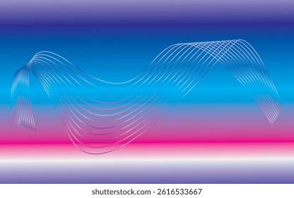 Abstract background with thin flowing lines, creating a sense of fluidity and motion. This vibrant and modern design is perfect for branding, digital art, presentations.