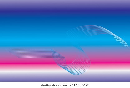 Abstract background with thin flowing lines, creating a sense of fluidity and motion. This vibrant and modern design is perfect for branding, digital art, presentations.
