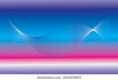 Abstract background with thin flowing lines, creating a sense of fluidity and motion. This vibrant and modern design is perfect for branding, digital art, presentations