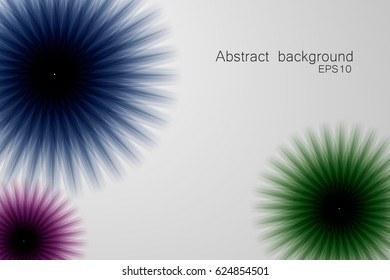 Abstract background with three multicolored circles