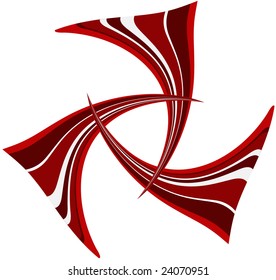 Abstract background with three stirped elements