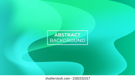 Abstract background with three wave model with green gradient , easy to edit