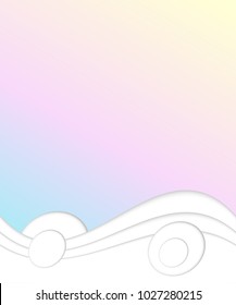 Abstract background with three-dimensional figures on a gradient.Space for text .