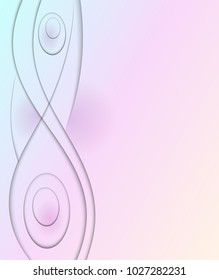 Abstract background with three-dimensional figures on a gradient.Space for text .eps10.