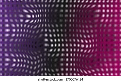 abstrakter Hintergrund mit dreidimensionalem Maschen aus rosafarbener violetter und grauer Vektorillustration