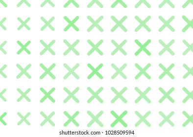 Abstract background with tick or cross mark, right or wrong sign. Cartoon style vector.
