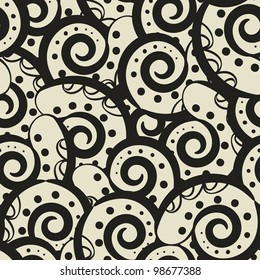 Abstract Background Tiled with paisley. Seamless Texture