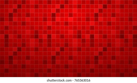 Abstract background of tiles in red colors