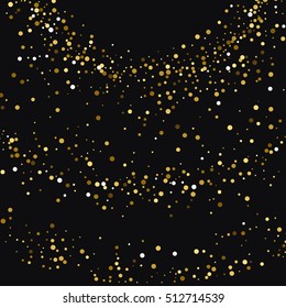 Abstract background with lot of tiny dot arranged in a circle. Golden effect. 