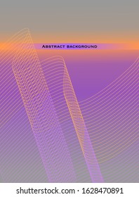 Abstract background with title. Wavy pattern, soft colors. Flash line. Delicate design of cover, leaflet, banner.