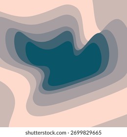 As camadas de mapa topográfico em tons pastel calmante evocam uma sensação de profundidade e beleza natural para projetos de design modernos.