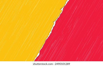 Abstract background of torn paper border. comic background fight vs