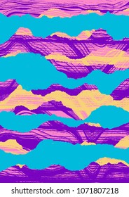 Abstract Background With Torn Paper And Textures. Vector illustration.