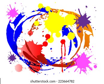 Abstract  background with Traces of paint colors write background.