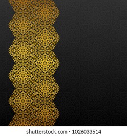 Abstract background with traditional ornament. Vector illustration.
