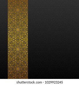 Abstract background with traditional ornament. Vector illustration.