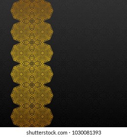 Abstract background with traditional ornament. Vector illustration.