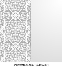 Abstract background with traditional ornament. Vector illustration.