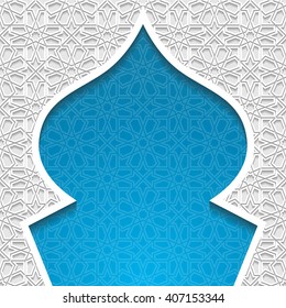 Abstract background with traditional ornament. Vector illustration.