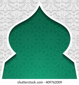Abstract background with traditional ornament. Vector illustration.