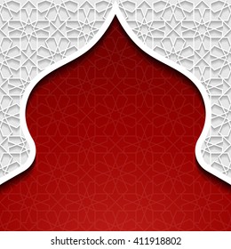 Abstract background with traditional ornament. Vector illustration.
