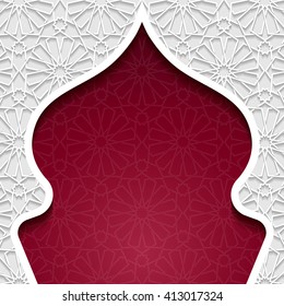 Abstract background with traditional ornament. Vector illustration.