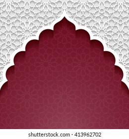 Abstract background with traditional ornament. Vector illustration.
