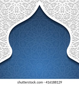 Abstract background with traditional ornament. Vector illustration.
