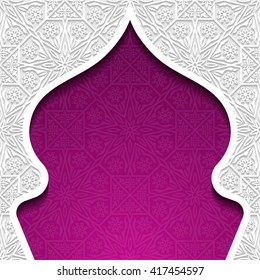 Abstract background with traditional ornament. Vector illustration.
