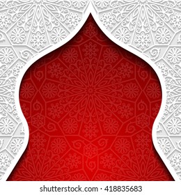 Abstract background with traditional ornament. Vector illustration.
