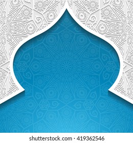Abstract background with traditional ornament. Vector illustration.